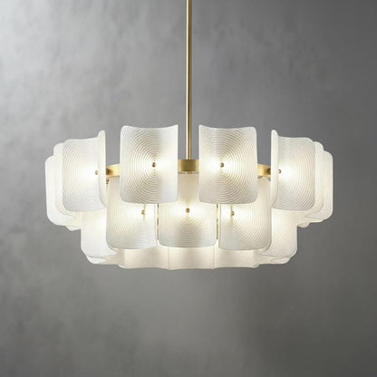Laurette Collection | Gold Chandelier with Dimmable Lighting | Modern Fixture for Elegant Ambient Illumination