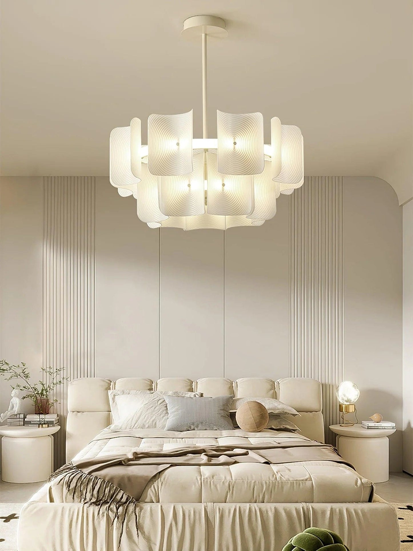 Laurette Collection | Gold Chandelier with Dimmable Lighting | Modern Fixture for Elegant Ambient Illumination