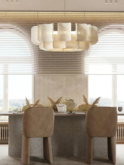 Laurette Collection | Gold Chandelier with Dimmable Lighting | Modern Fixture for Elegant Ambient Illumination