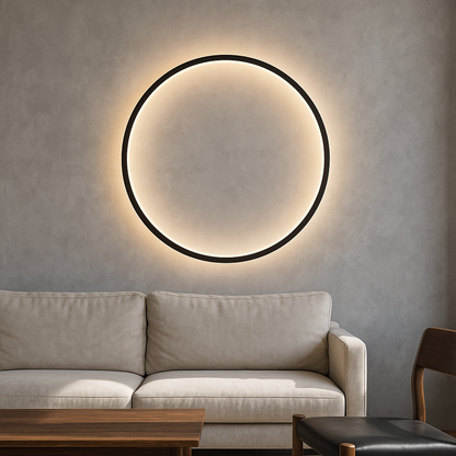 Luminoré | Modern Ring Wall Lamp with USB Power for Elegant Illumination
