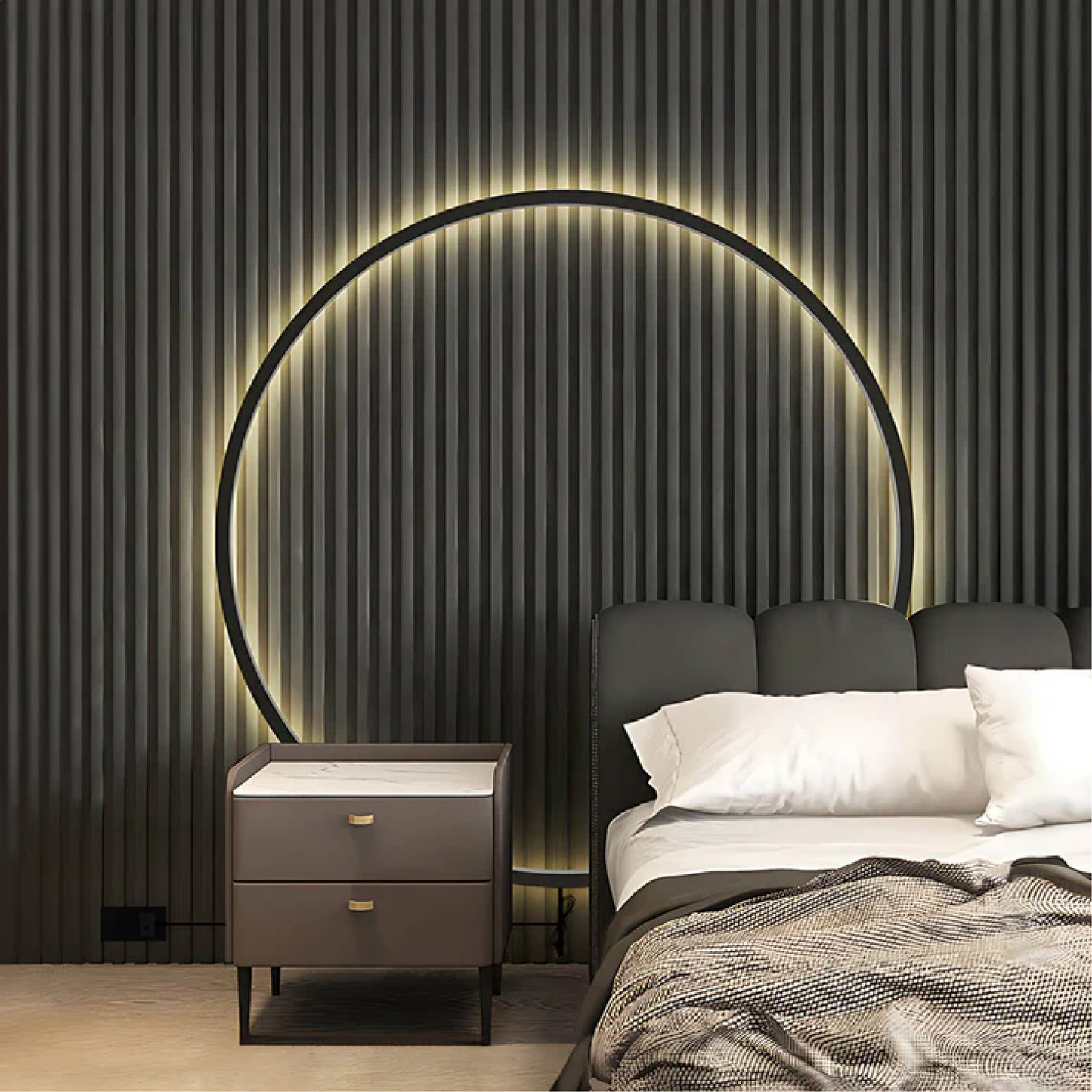 Luminoré | Modern Ring Wall Lamp with USB Power for Elegant Illumination