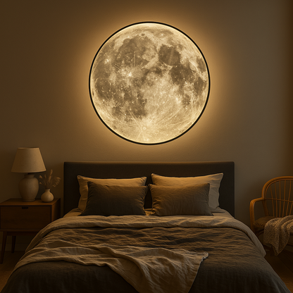 Luminous Moon Wall Lamp | LED Sconce Light with Realistic Design | Cozy Atmosphere for Indoor & Outdoor Spaces