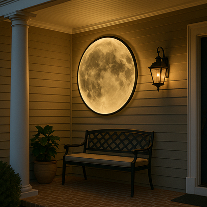Luminous Moon Wall Lamp | LED Sconce Light with Realistic Design | Cozy Atmosphere for Indoor & Outdoor Spaces