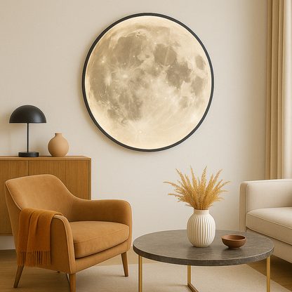Luminous Moon Wall Lamp | LED Sconce Light with Realistic Design | Cozy Atmosphere for Indoor & Outdoor Spaces