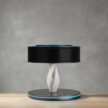 Modern Black Lamp | Wireless Charging & Bluetooth Speakers | Adjustable Brightness for Ultimate Convenience