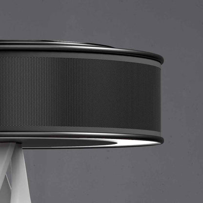 Modern Black Lamp | Wireless Charging & Bluetooth Speakers | Adjustable Brightness for Ultimate Convenience