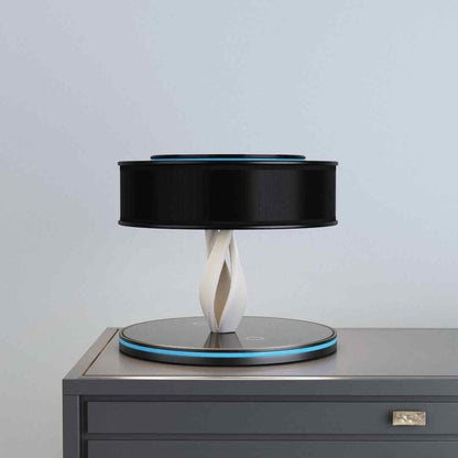 Modern Black Lamp | Wireless Charging & Bluetooth Speakers | Adjustable Brightness for Ultimate Convenience