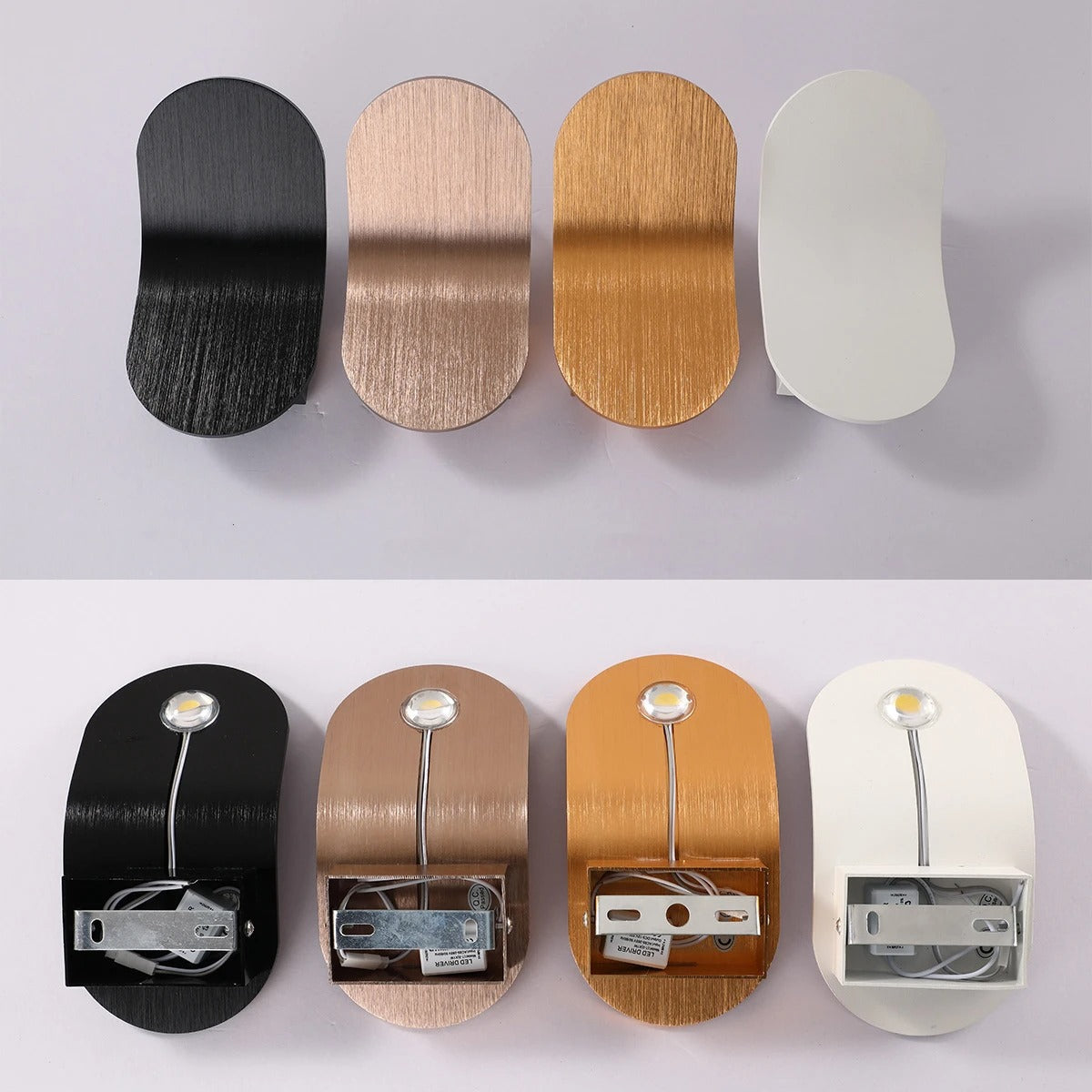 Modern Brushed Wall Sconce Light with Soft LED Glow | Elegant Design for Ambient Lighting
