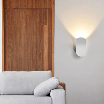 Modern Brushed Wall Sconce Light with Soft LED Glow | Elegant Design for Ambient Lighting