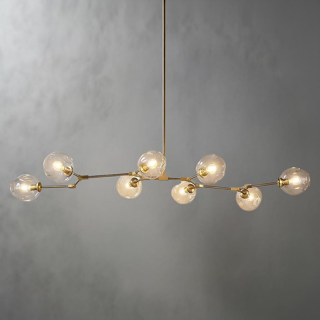Modern Chandelier Light | Floating Circular Design with Adjustable Height | Stylish Fixture for Dining Room Elegance