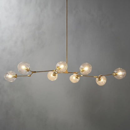 Modern Chandelier Light | Floating Circular Design with Adjustable Height | Stylish Fixture for Dining Room Elegance