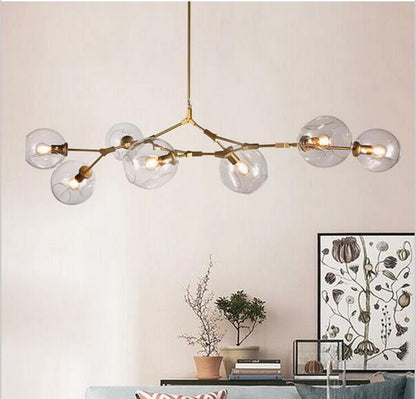 Modern Chandelier Light | Floating Circular Design with Adjustable Height | Stylish Fixture for Dining Room Elegance