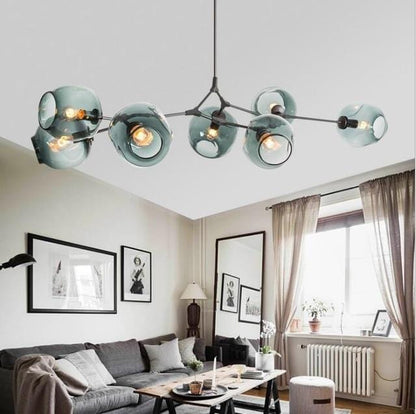 Modern Chandelier Light | Floating Circular Design with Adjustable Height | Stylish Fixture for Dining Room Elegance