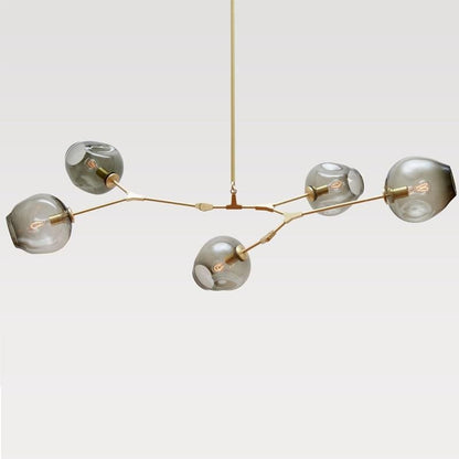 Modern Chandelier Light | Floating Circular Design with Adjustable Height | Stylish Fixture for Dining Room Elegance