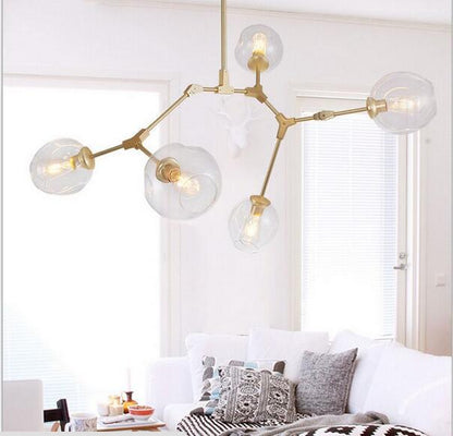 Modern Chandelier Light | Floating Circular Design with Adjustable Height | Stylish Fixture for Dining Room Elegance