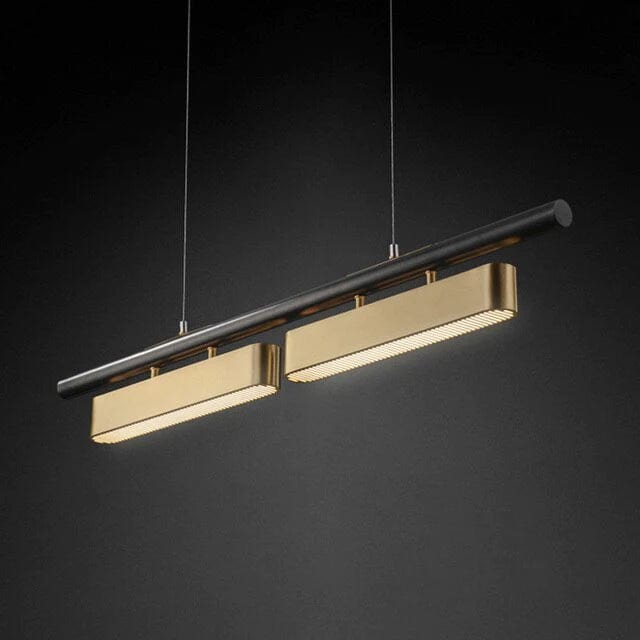 Modern Chandeliers | Black and Gold Chandelier with Adjustable Size | Elegant Lighting for Dining Room Ambiance