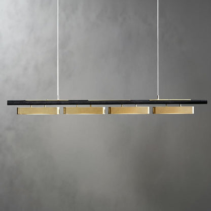 Modern Chandeliers | Black and Gold Chandelier with Adjustable Size | Elegant Lighting for Dining Room Ambiance