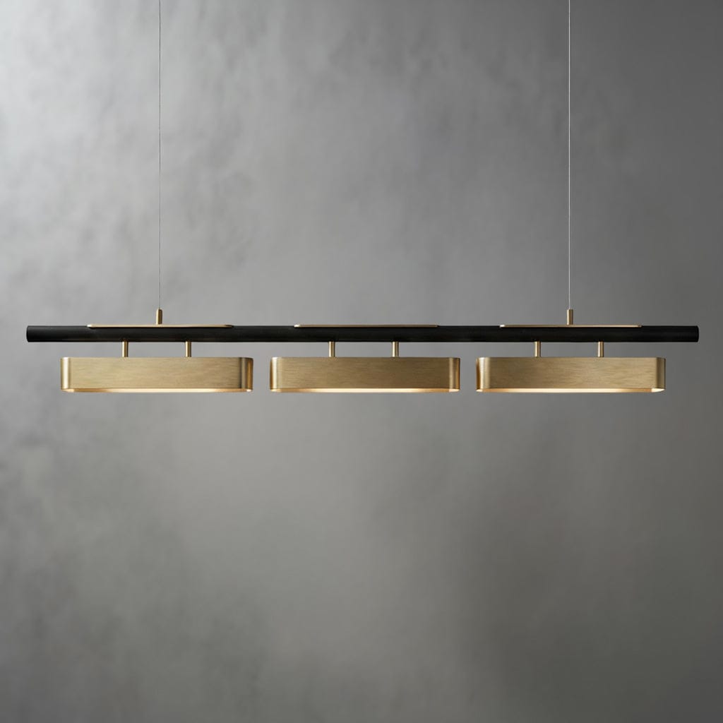 Modern Chandeliers | Black and Gold Chandelier with Adjustable Size | Elegant Lighting for Dining Room Ambiance
