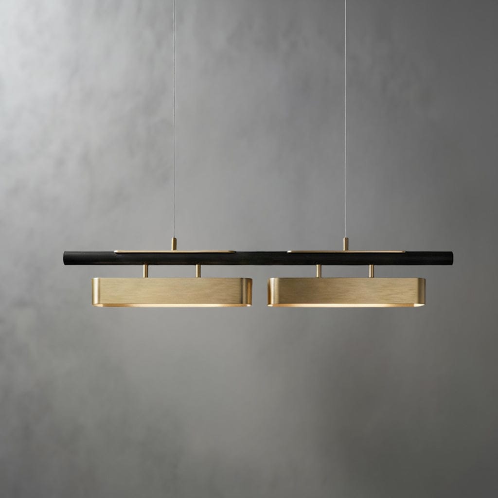 Modern Chandeliers | Black and Gold Chandelier with Adjustable Size | Elegant Lighting for Dining Room Ambiance