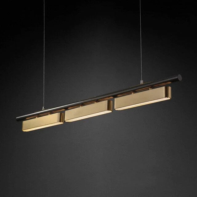 Modern Chandeliers | Black and Gold Chandelier with Adjustable Size | Elegant Lighting for Dining Room Ambiance