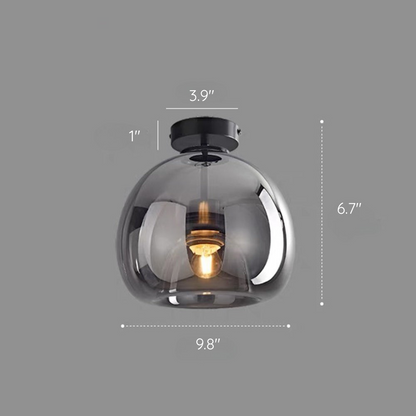 Modern Copper Flush Mount Ceiling Light with Adjustable Height | Elegant Design for Stylish Illumination