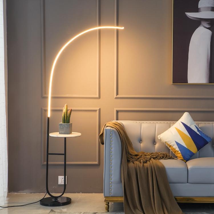 Modern Floor Lamp with LED Lighting & Space-Saving Design | Stylish Addition for Living Room