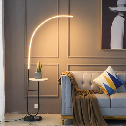 Modern Floor Lamp with LED Lighting & Space-Saving Design | Stylish Addition for Living Room