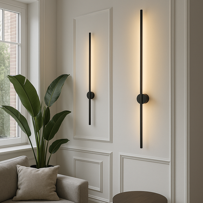 Modern Linear Wall Sconce Light with LED Bulbs & Elegant Design for Dining Rooms