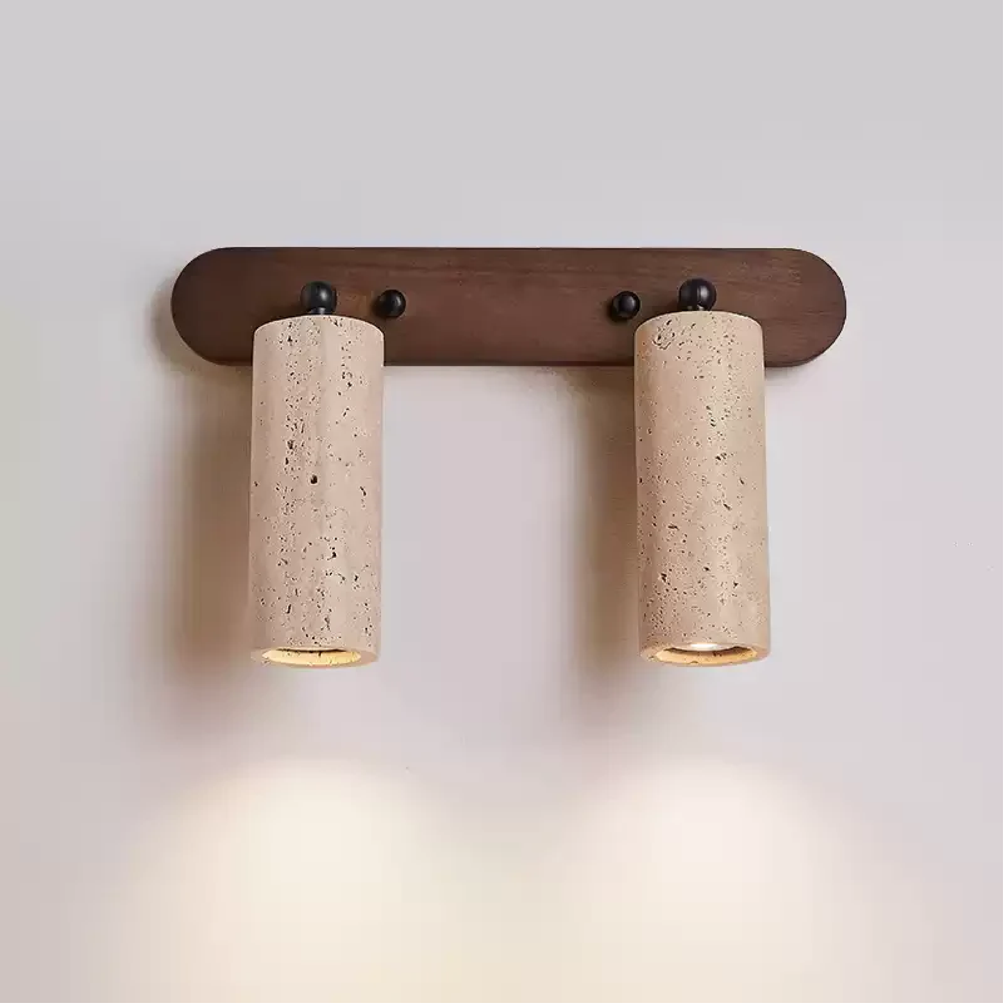 Modern Travertine Wall Sconce Light with Swiveling Head | Energy-Efficient LED for Versatile Home Lighting