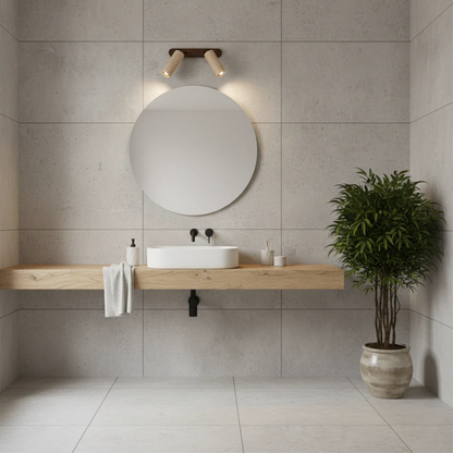 Modern Travertine Wall Sconce Light with Swiveling Head | Energy-Efficient LED for Versatile Home Lighting