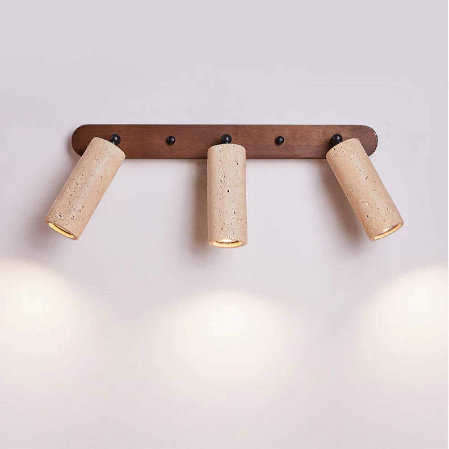 Modern Travertine Wall Sconce Light with Swiveling Head | Energy-Efficient LED for Versatile Home Lighting