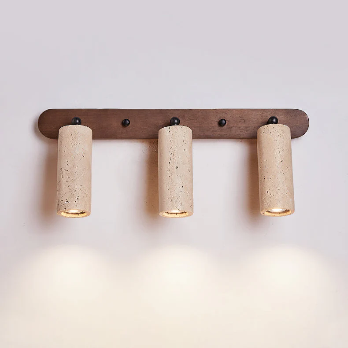 Modern Travertine Wall Sconce Light with Swiveling Head | Energy-Efficient LED for Versatile Home Lighting