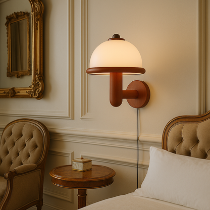 Mushroom Wall Sconce Lighting with Scandinavian Design for Cozy Interiors