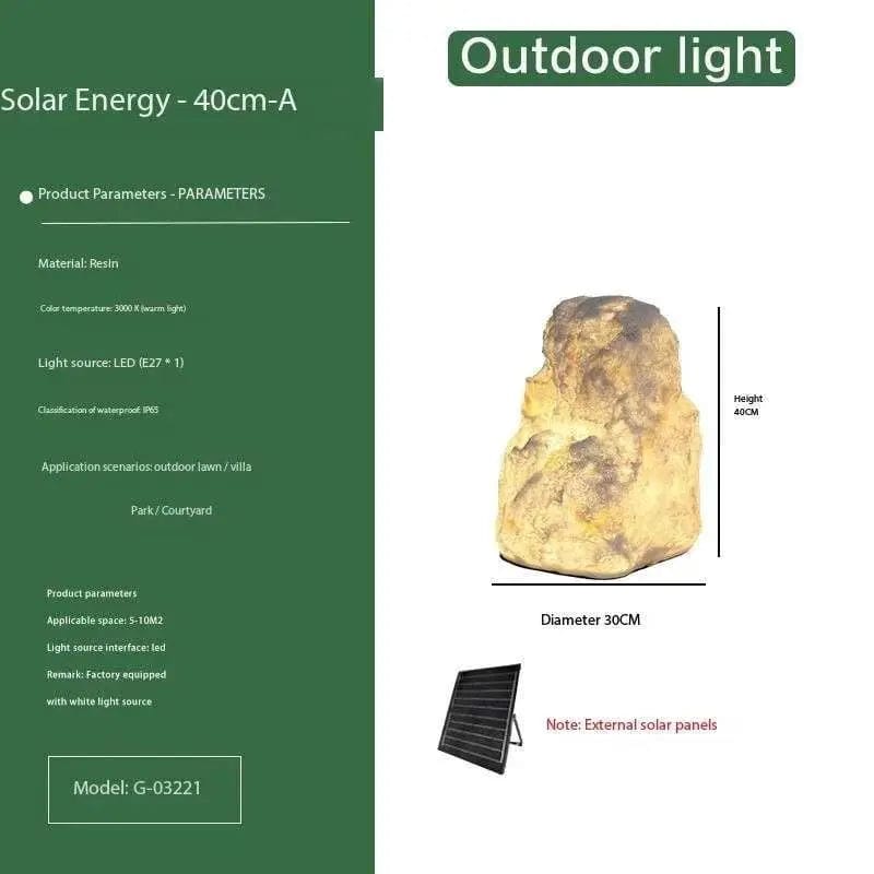 Natural Stone Solar Lights Outdoor | Durable Garden Lighting with LED | Weather-Resistant Design for Pathway Illumination