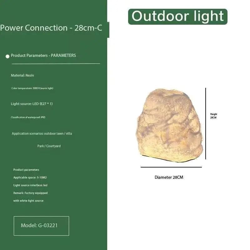 Natural Stone Solar Lights Outdoor | Durable Garden Lighting with LED | Weather-Resistant Design for Pathway Illumination
