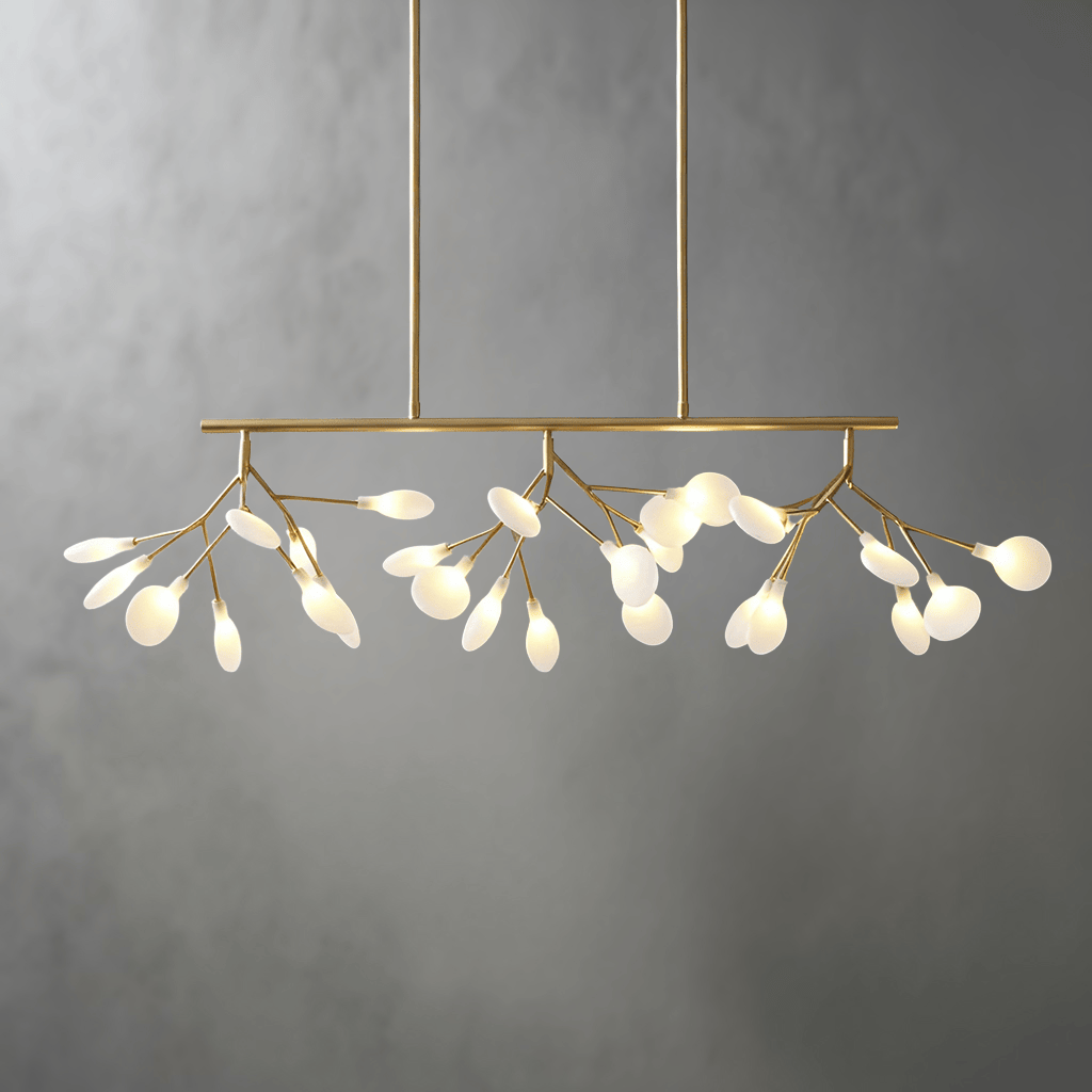 Nature's Glow | Modern Chandelier Light with Organic Design | Elegant Illumination for Dining Room