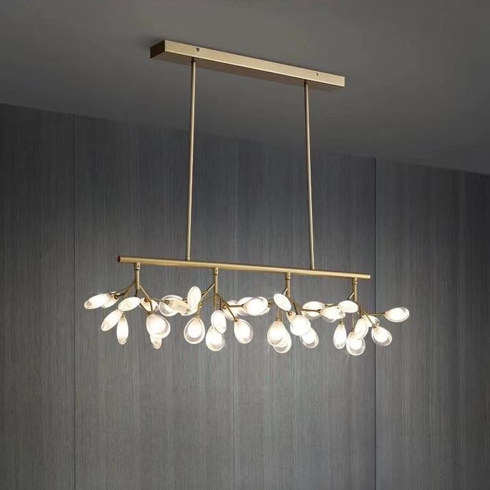 Nature's Glow | Modern Chandelier Light with Organic Design | Elegant Illumination for Dining Room