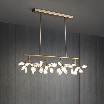 Nature's Glow | Modern Chandelier Light with Organic Design | Elegant Illumination for Dining Room