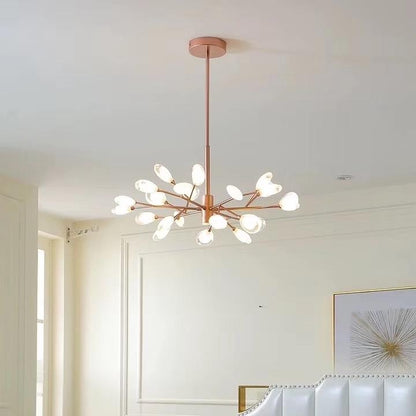 Nature's Glow | Modern Chandelier Light with Organic Design | Elegant Illumination for Dining Room