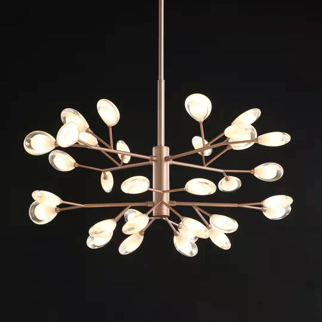 Nature's Glow | Modern Chandelier Light with Organic Design | Elegant Illumination for Dining Room