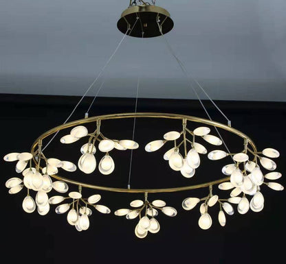 Nature's Glow | Modern Chandelier Light with Organic Design | Elegant Illumination for Dining Room