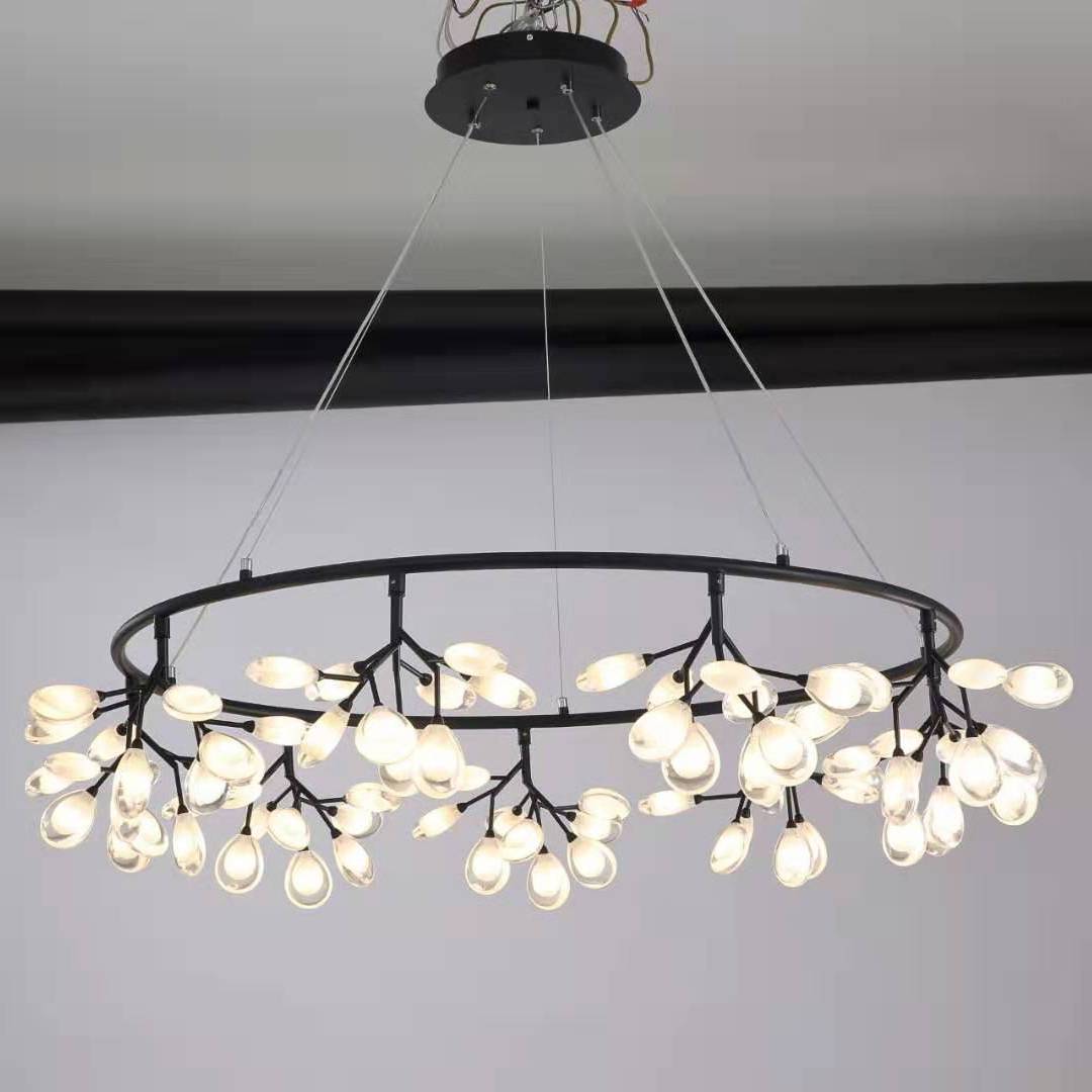 Nature's Glow | Modern Chandelier Light with Organic Design | Elegant Illumination for Dining Room