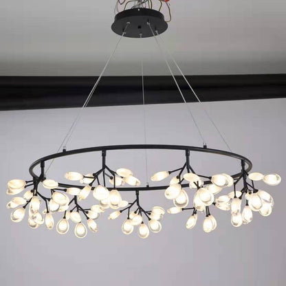 Nature's Glow | Modern Chandelier Light with Organic Design | Elegant Illumination for Dining Room
