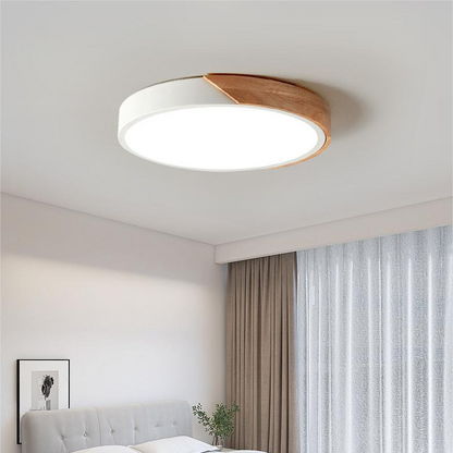 Nordic Collection | Flush Mount Ceiling Light with LED Illumination | Cozy Wooden Design for Modern Spaces
