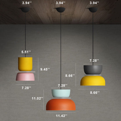 Nordic Collection | LED Pendant Light with Colorful Design | Adjustable Height for Modern Kitchen Lighting