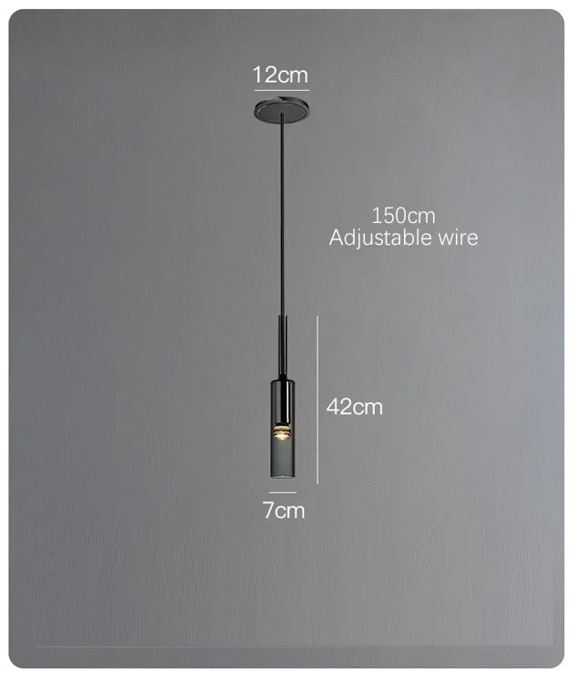 Nordic Elegance | Glass Pendant Light with Adjustable Height | Stylish Design for Modern Kitchens