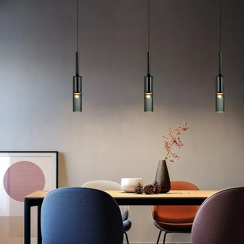 Nordic Elegance | Glass Pendant Light with Adjustable Height | Stylish Design for Modern Kitchens