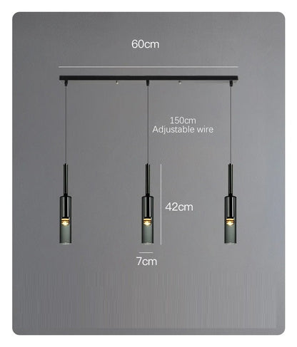 Nordic Elegance | Glass Pendant Light with Adjustable Height | Stylish Design for Modern Kitchens