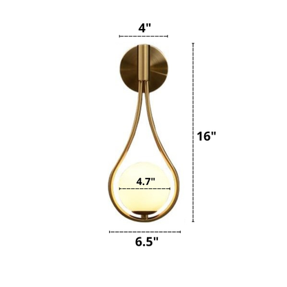 Nordic Glass Globe Wall Light
