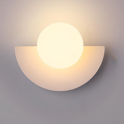 Nordic Wall Sconce Lighting with Semicircular Design & Integrated LED | Minimalist Wall Lamp for Contemporary Spaces